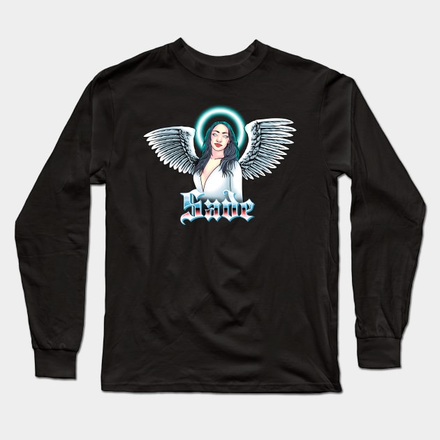 Sade - Angel Style Fan Art Design Long Sleeve T-Shirt by margueritesauvages